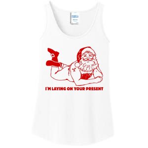 Naked Santa Claus IM Laying On Your Present Ladies Essential Tank