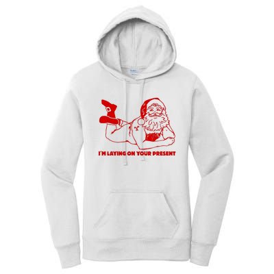 Naked Santa Claus IM Laying On Your Present Women's Pullover Hoodie