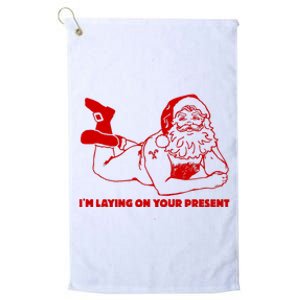 Naked Santa Claus IM Laying On Your Present Platinum Collection Golf Towel