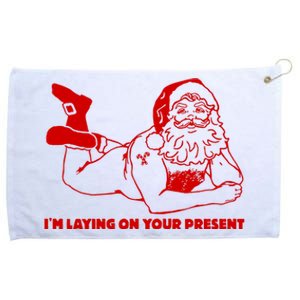 Naked Santa Claus IM Laying On Your Present Grommeted Golf Towel