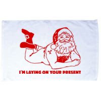 Naked Santa Claus IM Laying On Your Present Microfiber Hand Towel