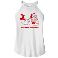 Naked Santa Claus IM Laying On Your Present Women's Perfect Tri Rocker Tank