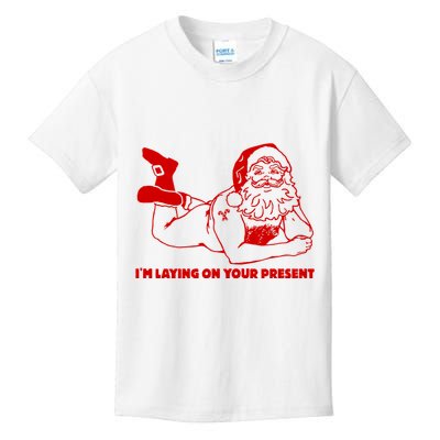 Naked Santa Claus IM Laying On Your Present Kids T-Shirt