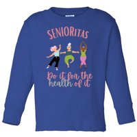 Novelty Senior Citizen Fitness Workout Gym Cool Gift Toddler Long Sleeve Shirt