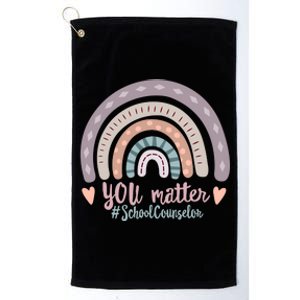 National School Counselor Week You Matter Counseling Teacher Gift Platinum Collection Golf Towel