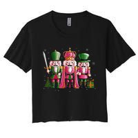 Nutcracker Squad Christmas Women's Crop Top Tee