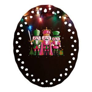 Nutcracker Squad Christmas Ceramic Oval Ornament