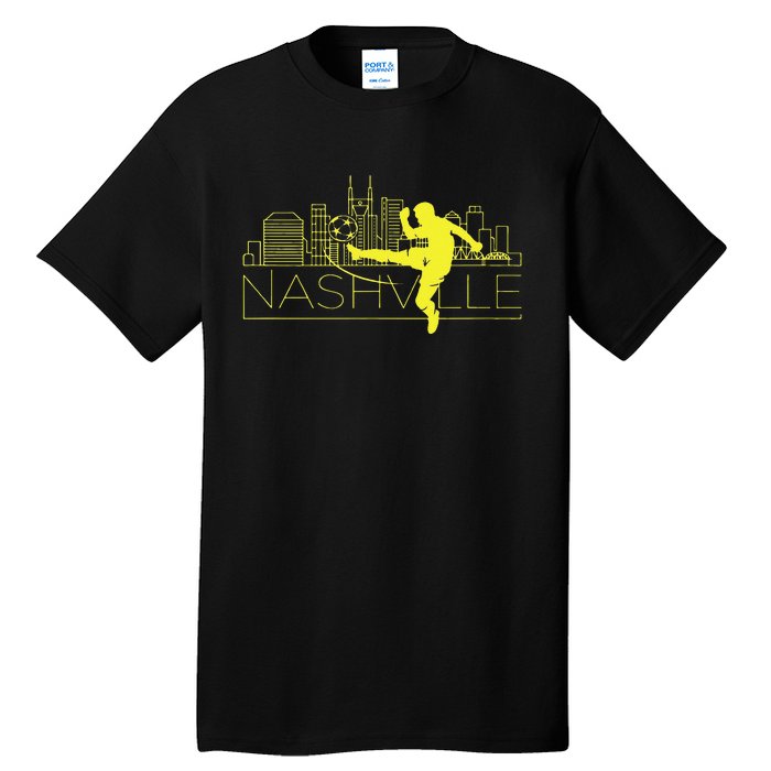 Nashville Soccer City Skyline Tall T-Shirt