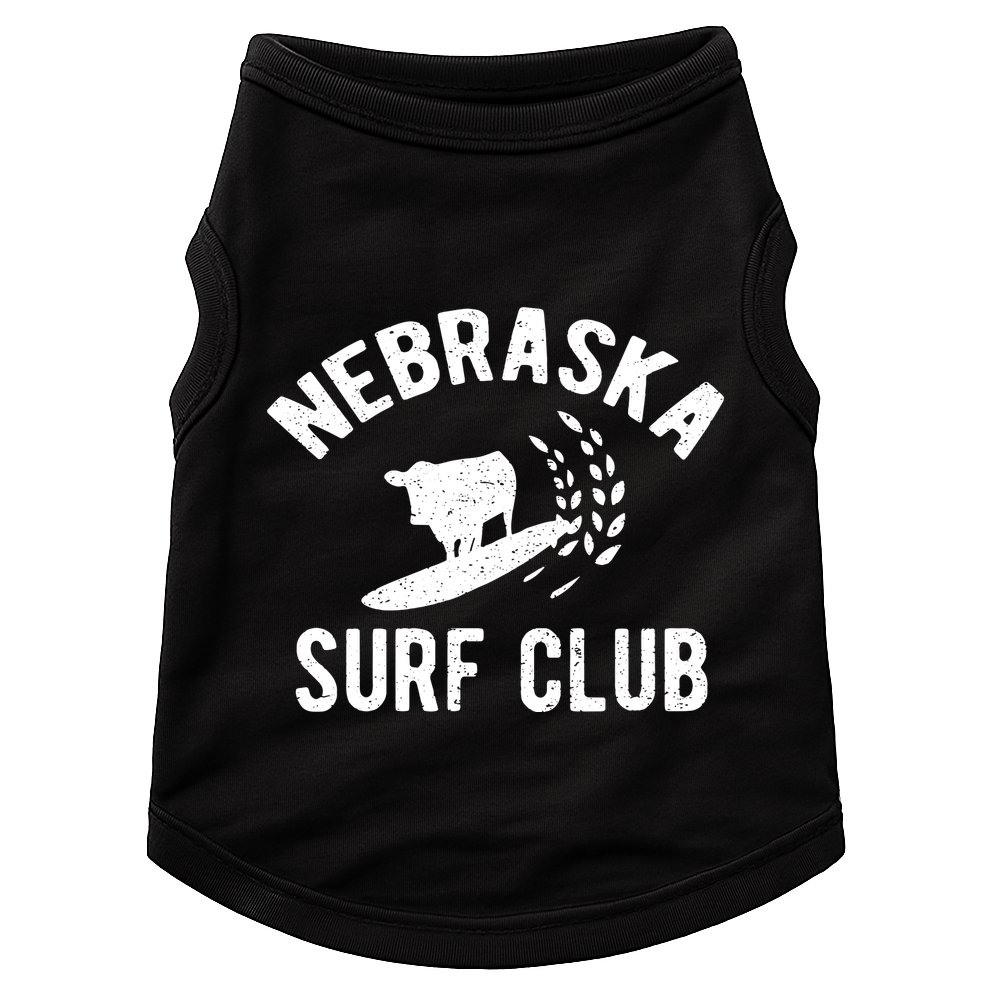 Nebraska Surf Club Funny Nebraska Doggie Tank