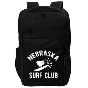 Nebraska Surf Club Funny Nebraska Impact Tech Backpack