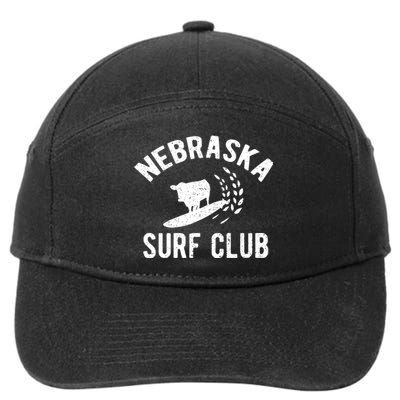 Nebraska Surf Club Funny Nebraska 7-Panel Snapback Hat