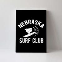 Nebraska Surf Club Funny Nebraska Canvas