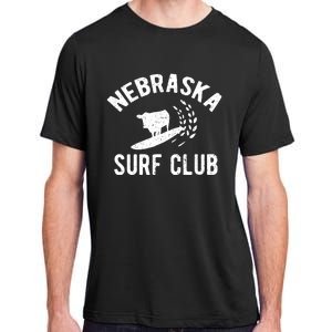 Nebraska Surf Club Funny Nebraska Adult ChromaSoft Performance T-Shirt