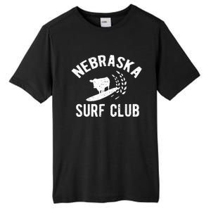 Nebraska Surf Club Funny Nebraska Tall Fusion ChromaSoft Performance T-Shirt