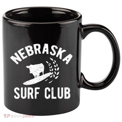 Nebraska Surf Club Funny Nebraska 11oz C Handle Ceramic Mug