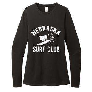 Nebraska Surf Club Funny Nebraska Womens CVC Long Sleeve Shirt