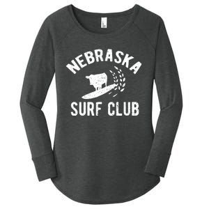 Nebraska Surf Club Funny Nebraska Women's Perfect Tri Tunic Long Sleeve Shirt