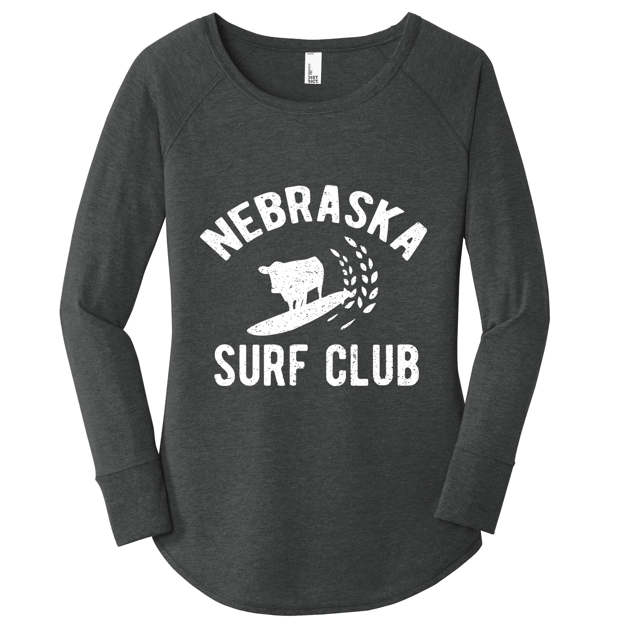 Nebraska Surf Club Funny Nebraska Women's Perfect Tri Tunic Long Sleeve Shirt