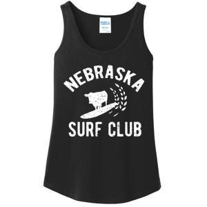 Nebraska Surf Club Funny Nebraska Ladies Essential Tank