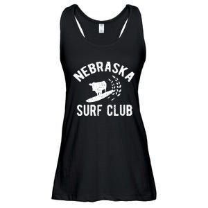 Nebraska Surf Club Funny Nebraska Ladies Essential Flowy Tank