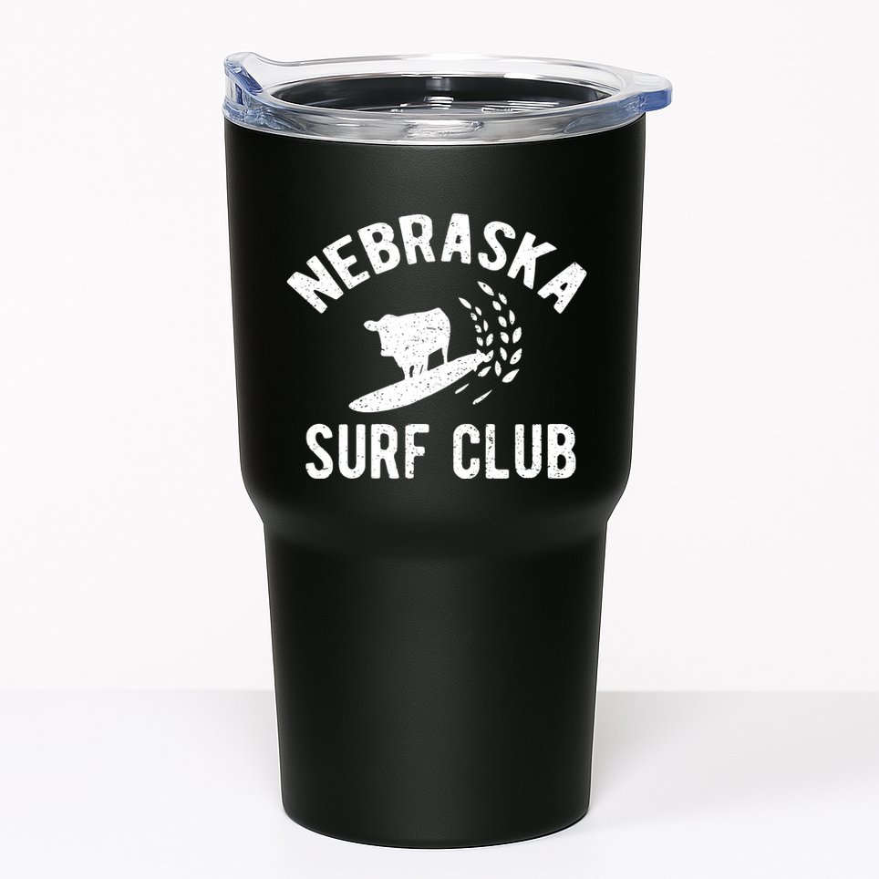 Nebraska Surf Club Funny Nebraska Tumbler