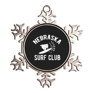 Nebraska Surf Club Funny Nebraska Metallic Star Ornament