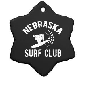 Nebraska Surf Club Funny Nebraska Ceramic Star Ornament