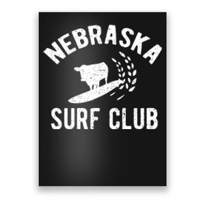 Nebraska Surf Club Funny Nebraska Poster