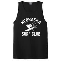 Nebraska Surf Club Funny Nebraska PosiCharge Competitor Tank