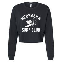 Nebraska Surf Club Funny Nebraska Cropped Pullover Crew