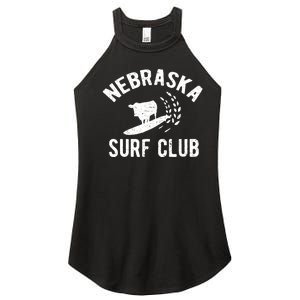 Nebraska Surf Club Funny Nebraska Women's Perfect Tri Rocker Tank