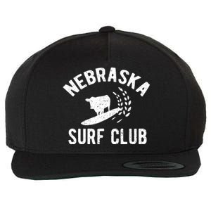 Nebraska Surf Club Funny Nebraska Wool Snapback Cap