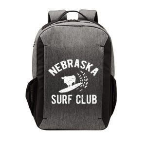 Nebraska Surf Club Funny Nebraska Vector Backpack