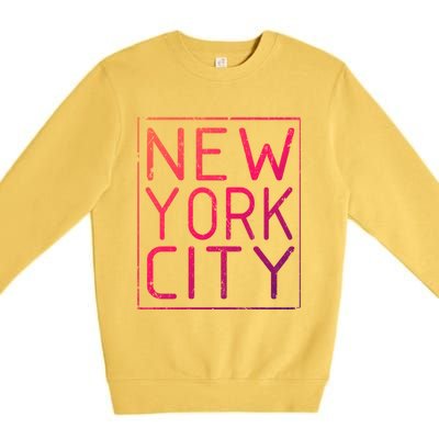 Newyork Souvenir Cool Gift New York City Cool Gift Nyc Souvenir Premium Crewneck Sweatshirt