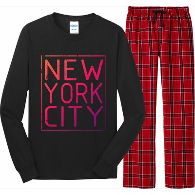 Newyork Souvenir Cool Gift New York City Cool Gift Nyc Souvenir Long Sleeve Pajama Set