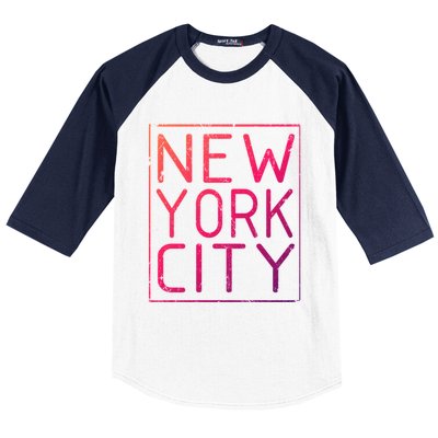 Newyork Souvenir Cool Gift New York City Cool Gift Nyc Souvenir Baseball Sleeve Shirt