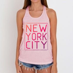 Newyork Souvenir Cool Gift New York City Cool Gift Nyc Souvenir Women's Knotted Racerback Tank