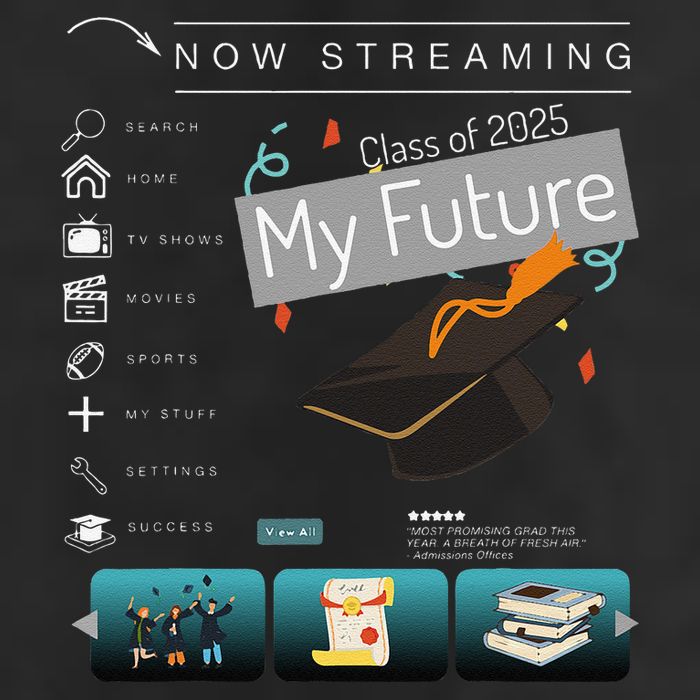 Now Streaming Class Of 2025 Graduation High School Graduate .Png Cool Comfort Performance Bucket Hat
