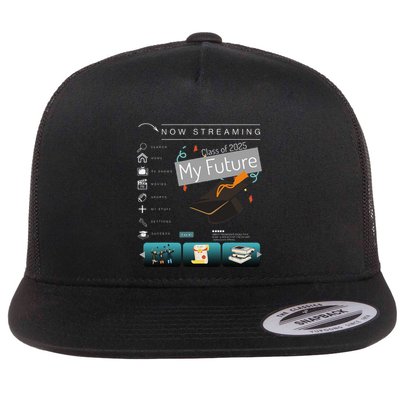 Now Streaming Class Of 2025 Graduation High School Graduate .Png Flatbill Hat