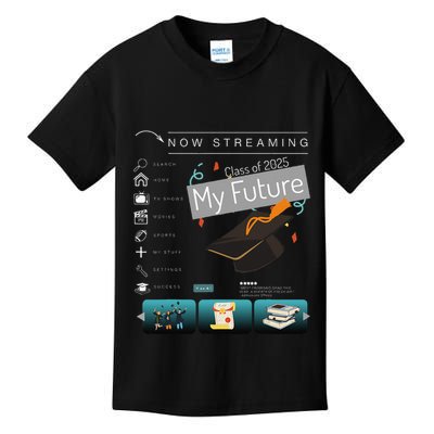 Now Streaming Class Of 2025 Graduation High School Graduate .Png Kids T-Shirt