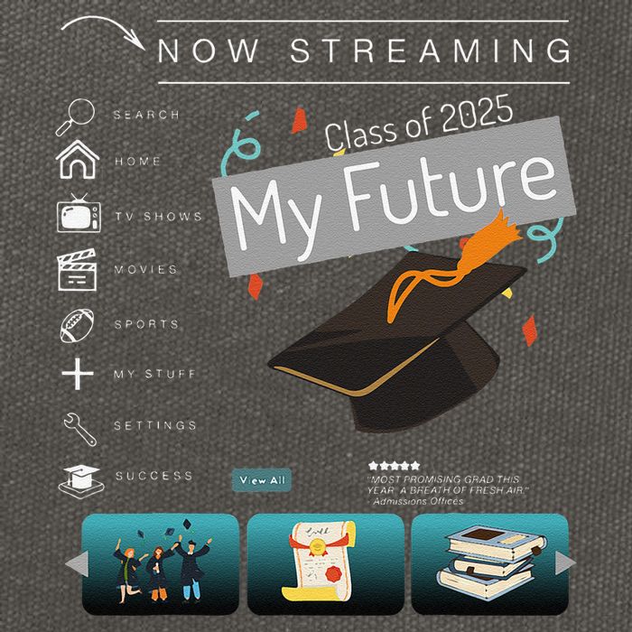 Now Streaming Class Of 2025 Graduation High School Graduate .Png Cotton Canvas Backpack