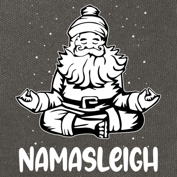 Namasleigh Santa Claus Namaste Yoga Cool Gift Cotton Canvas Backpack