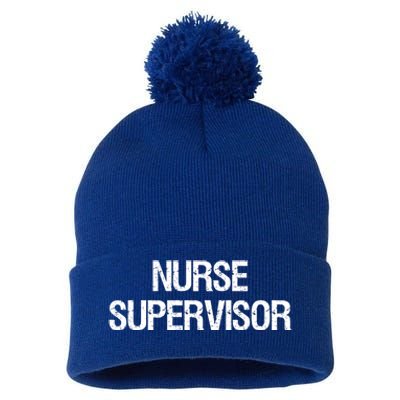 Nurse Supervisor Cool Gift Pom Pom 12in Knit Beanie