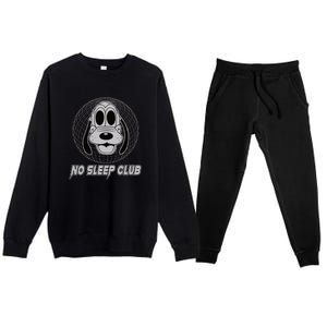 No Sleep Club ☺ Rave Wear Funny Festival Outfit Ravers Premium Crewneck Sweatsuit Set