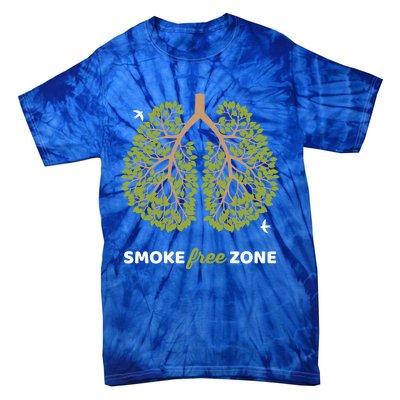 No Smoking Cute Gift Smoke Free Zone For World No Tobacco Day Gift Tie-Dye T-Shirt