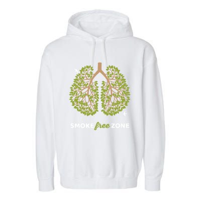 No Smoking Cute Gift Smoke Free Zone For World No Tobacco Day Gift Garment-Dyed Fleece Hoodie