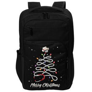 Nurse Stethoscope Christmas Tree Ornat Lights Funny Gift Impact Tech Backpack