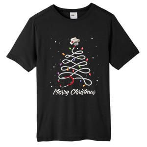 Nurse Stethoscope Christmas Tree Ornat Lights Funny Gift Tall Fusion ChromaSoft Performance T-Shirt