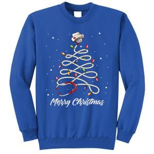 Nurse Stethoscope Christmas Tree Ornat Lights Funny Gift Sweatshirt