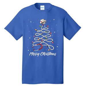 Nurse Stethoscope Christmas Tree Ornat Lights Funny Gift Tall T-Shirt